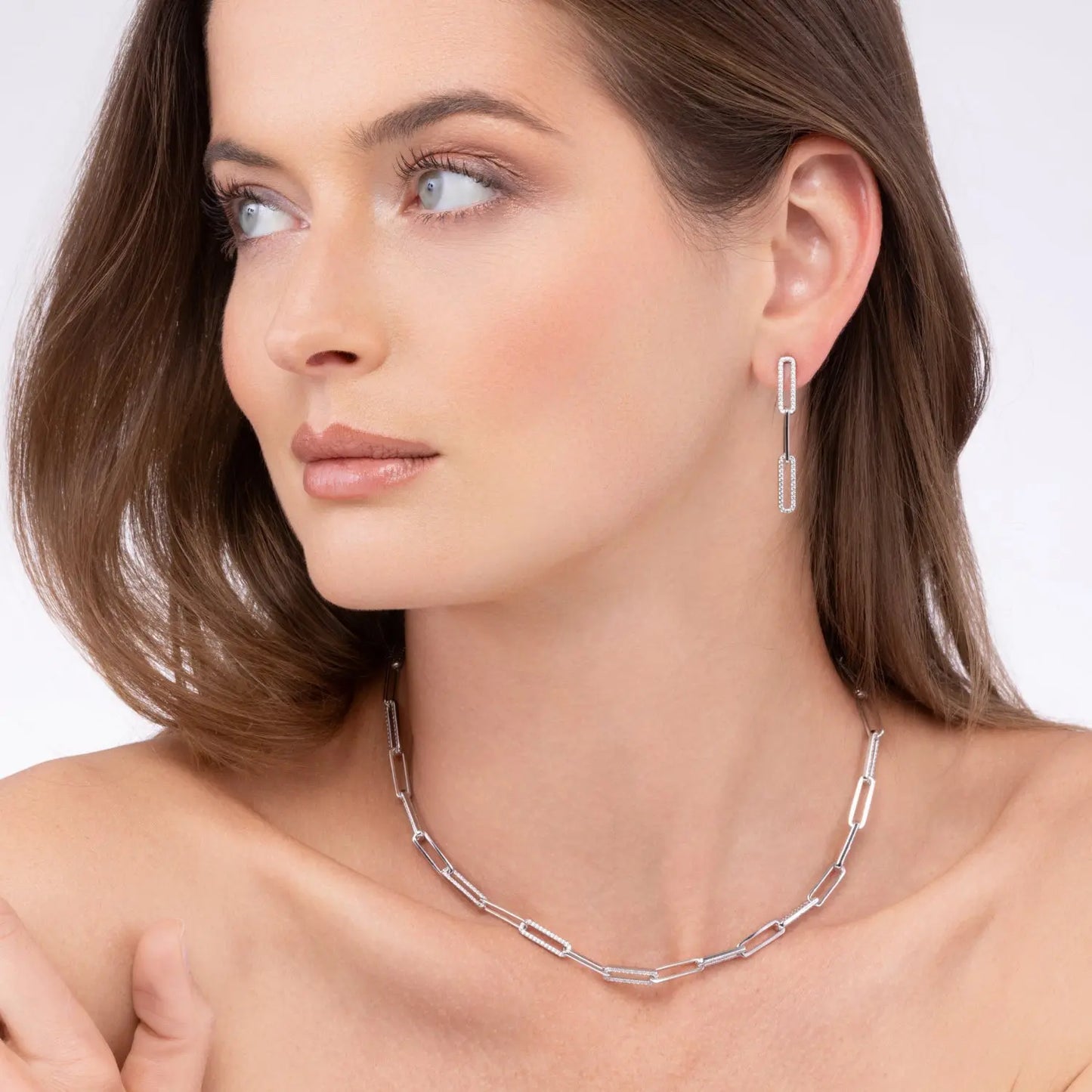 Paloma Paper Clip 3 Link Earrings - Anna Zuckerman