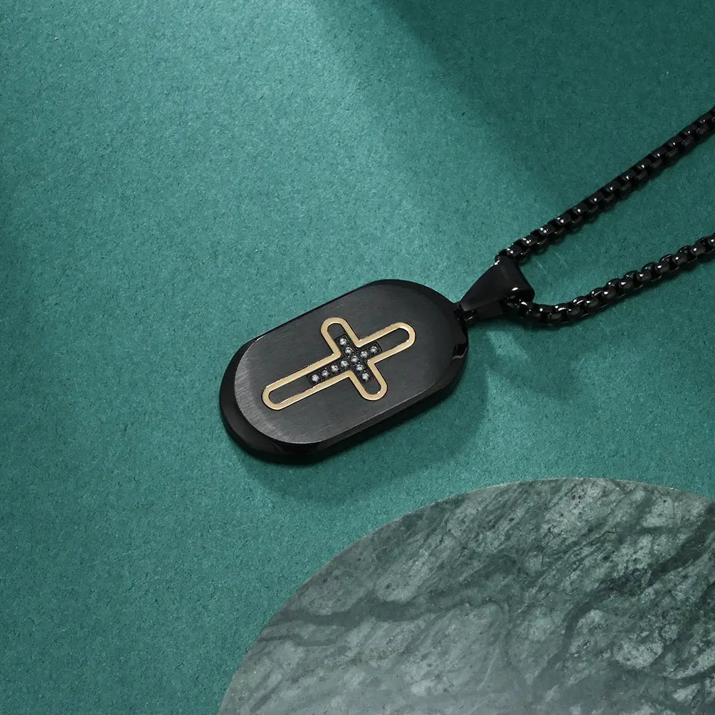Paxor Oblong Cross Necklace Anna Zuckerman