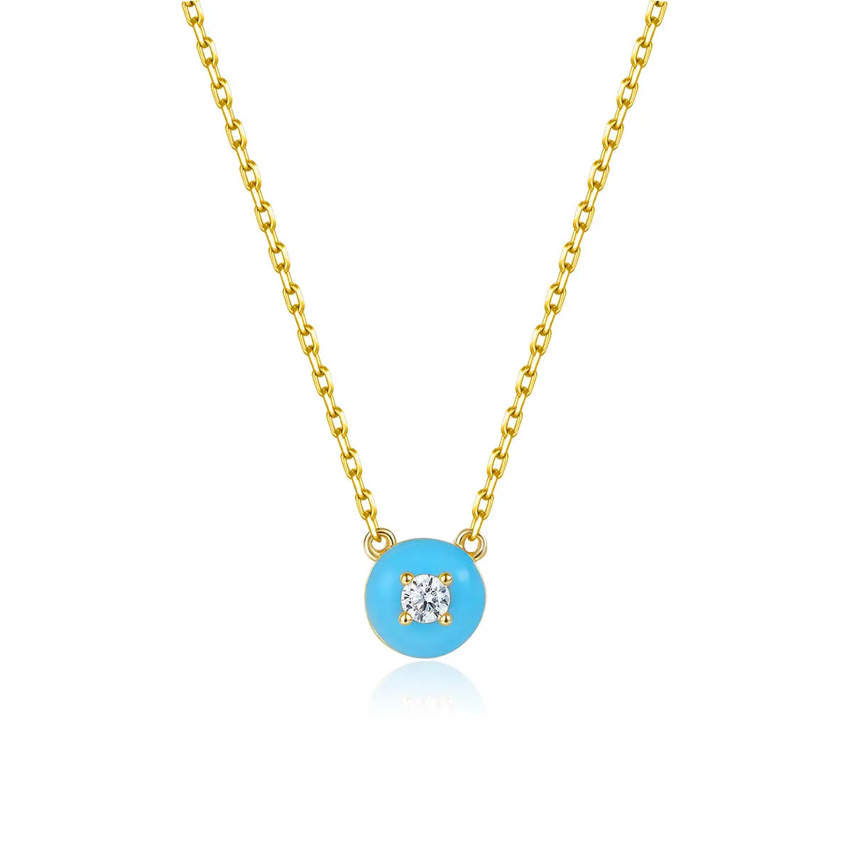 Petit Cupcake Necklace in Sky Blue Anna Zuckerman
