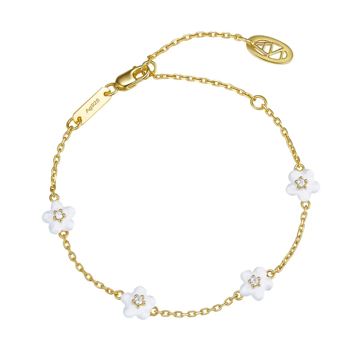Petit Daisy White Bracelet Anna Zuckerman