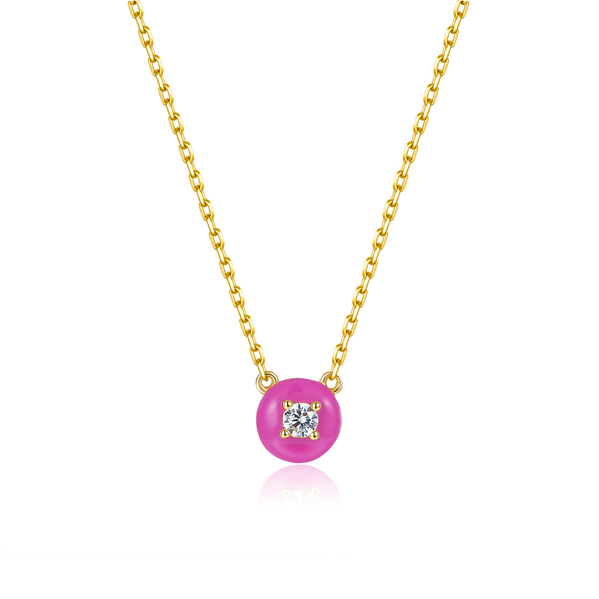 Petit Cupcake Necklace in Rose
