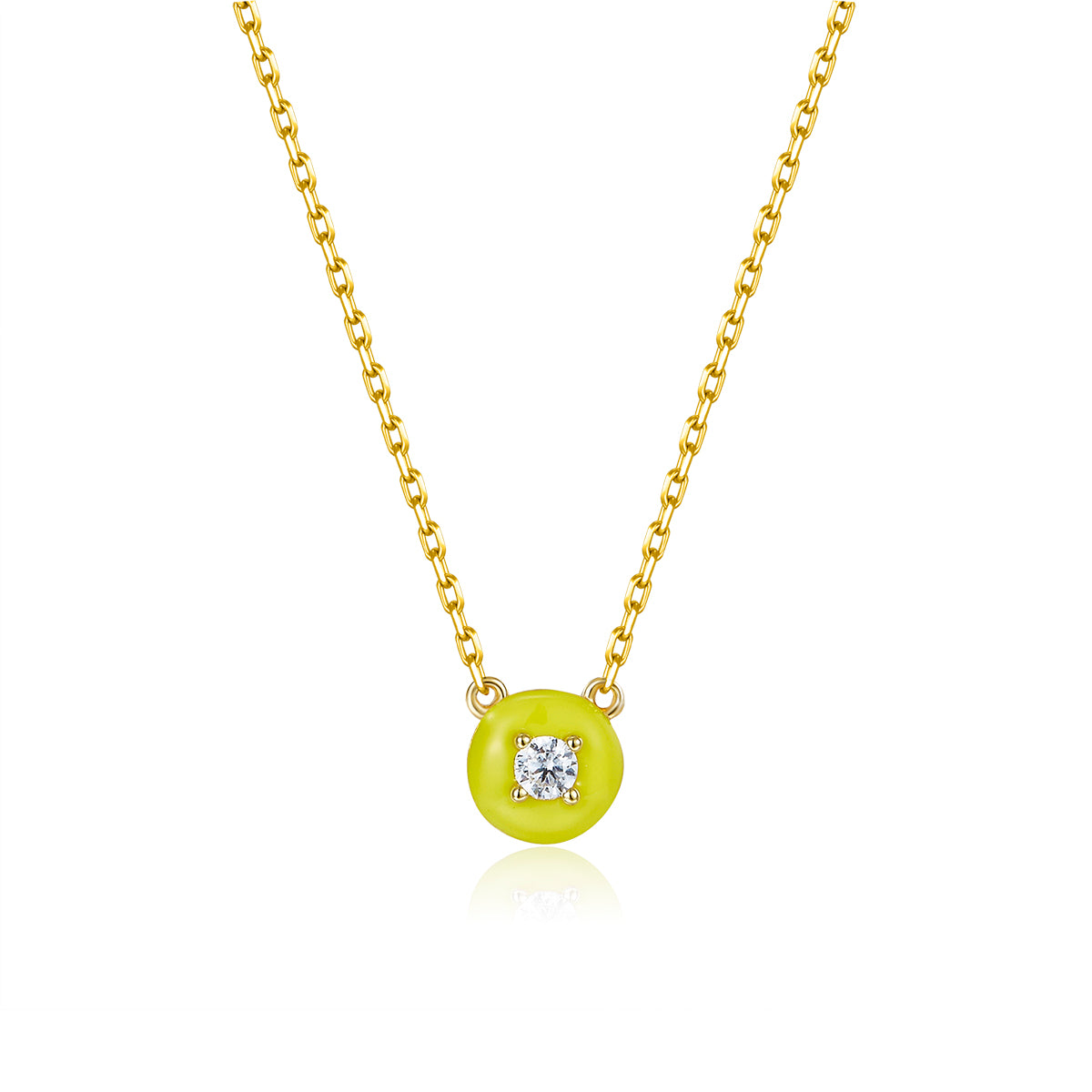 Petit Cupcake Necklace in Yellow