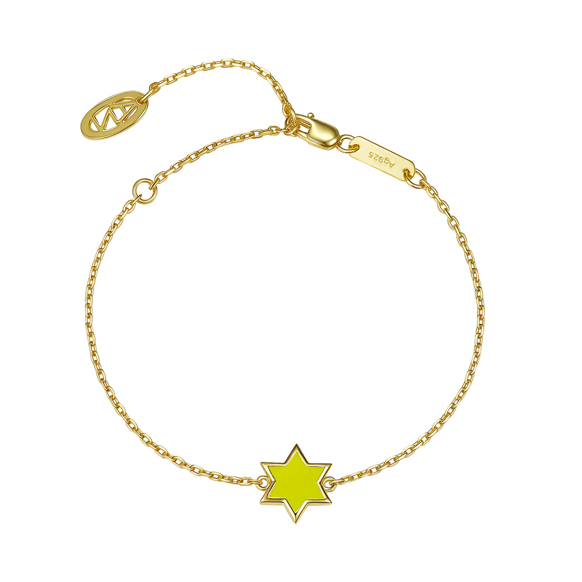 Petit Star of David Bracelet in Yellow
