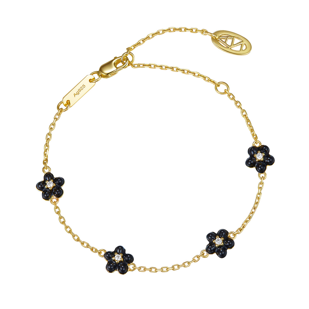 Petit Daisy Black Bracelet