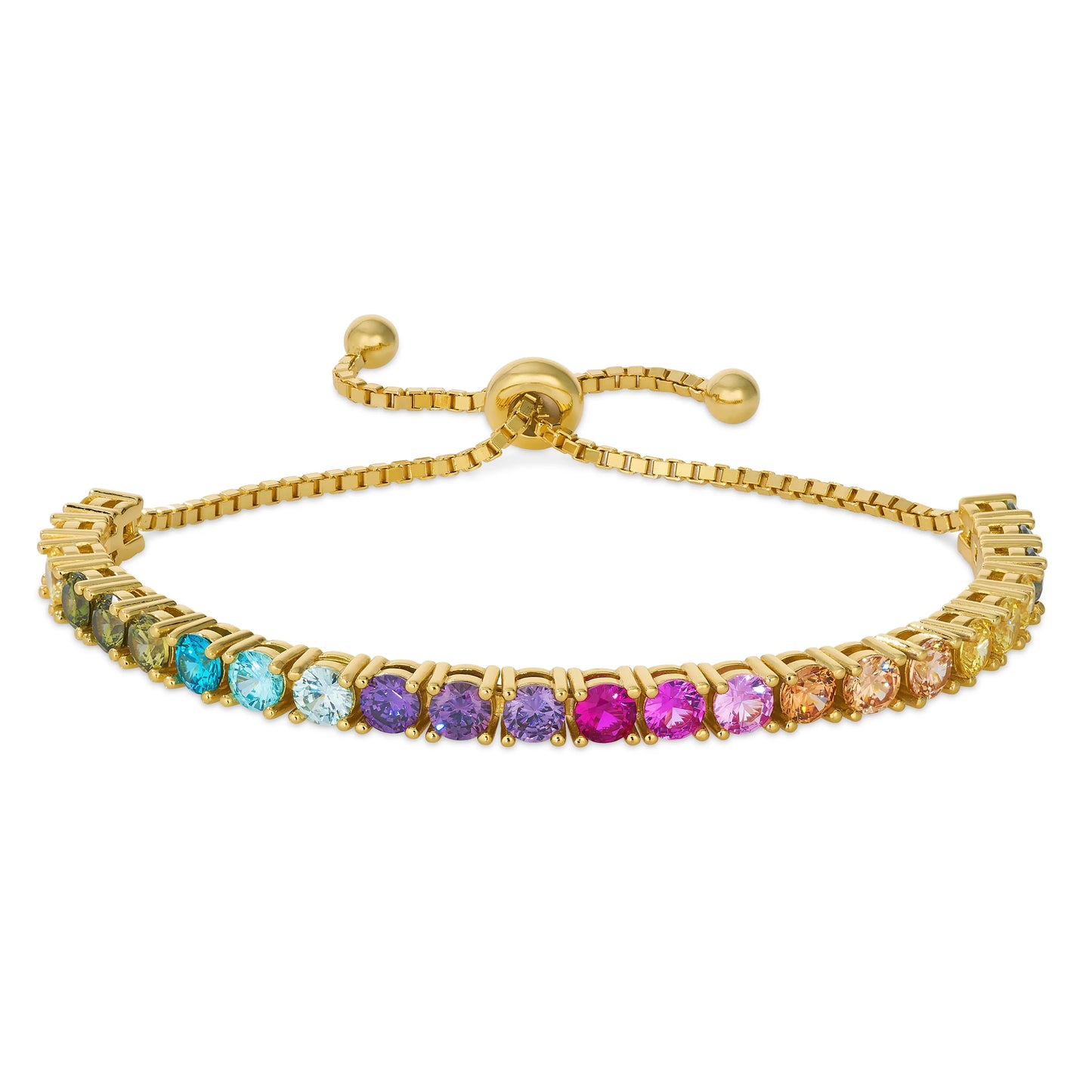 Rainbow Sapphire Bolo Bracelet by Kathy Hilton - Anna Zuckerman