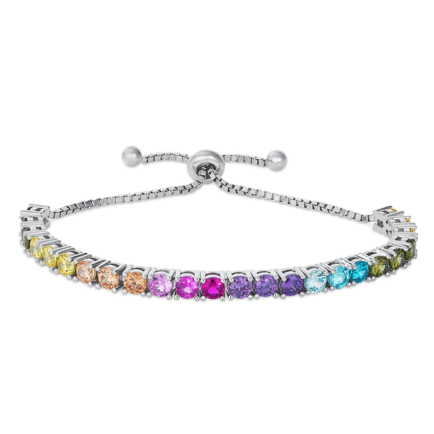 Rainbow Sapphire Bolo Bracelet by Kathy Hilton - Anna Zuckerman