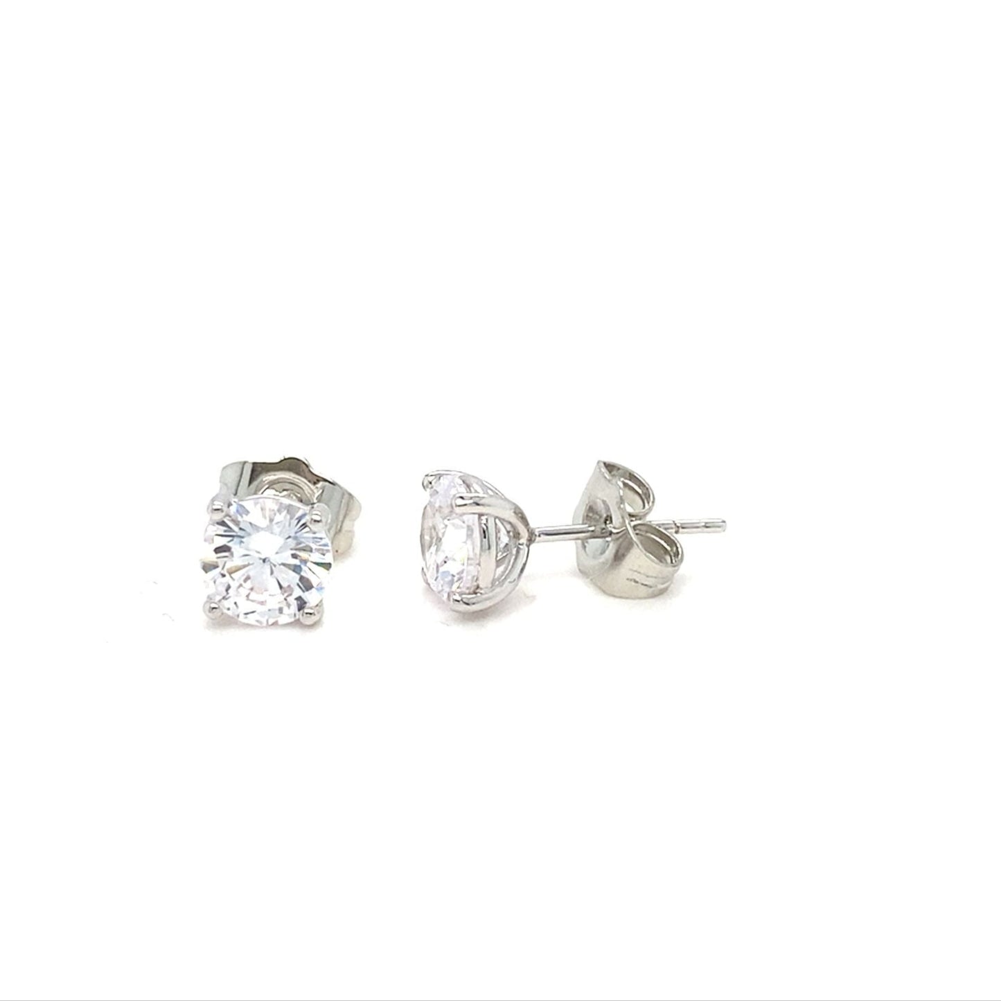 Rock Star 2 Carat Diamond Crystalline Studs in Multi Color Gem