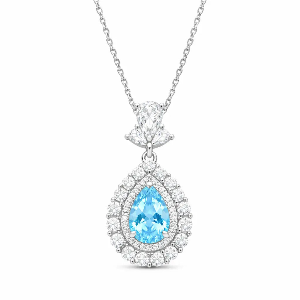 Sunny Isles Necklace in Aquamarine Anna Zuckerman