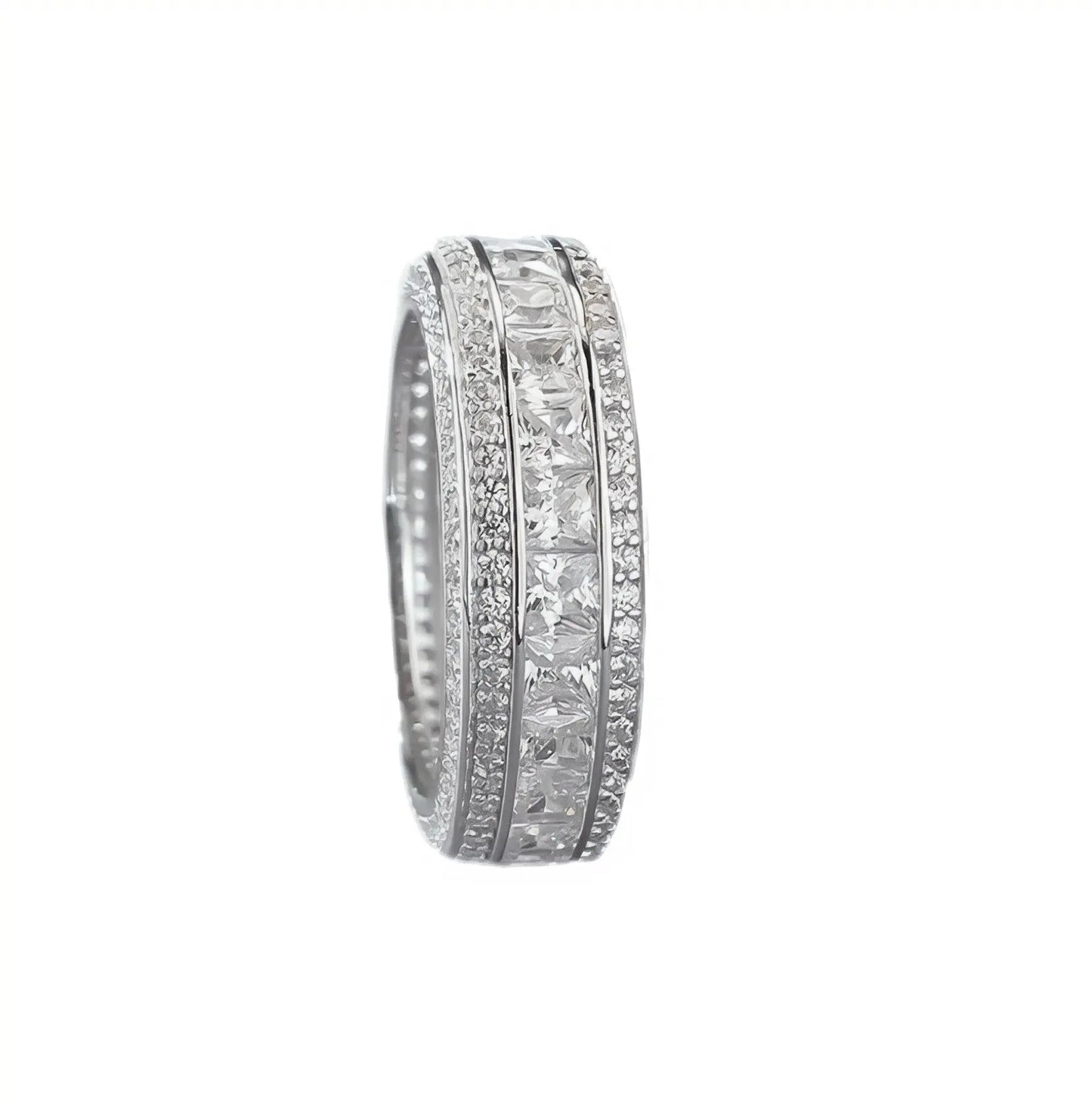 Diamond ring with a white background