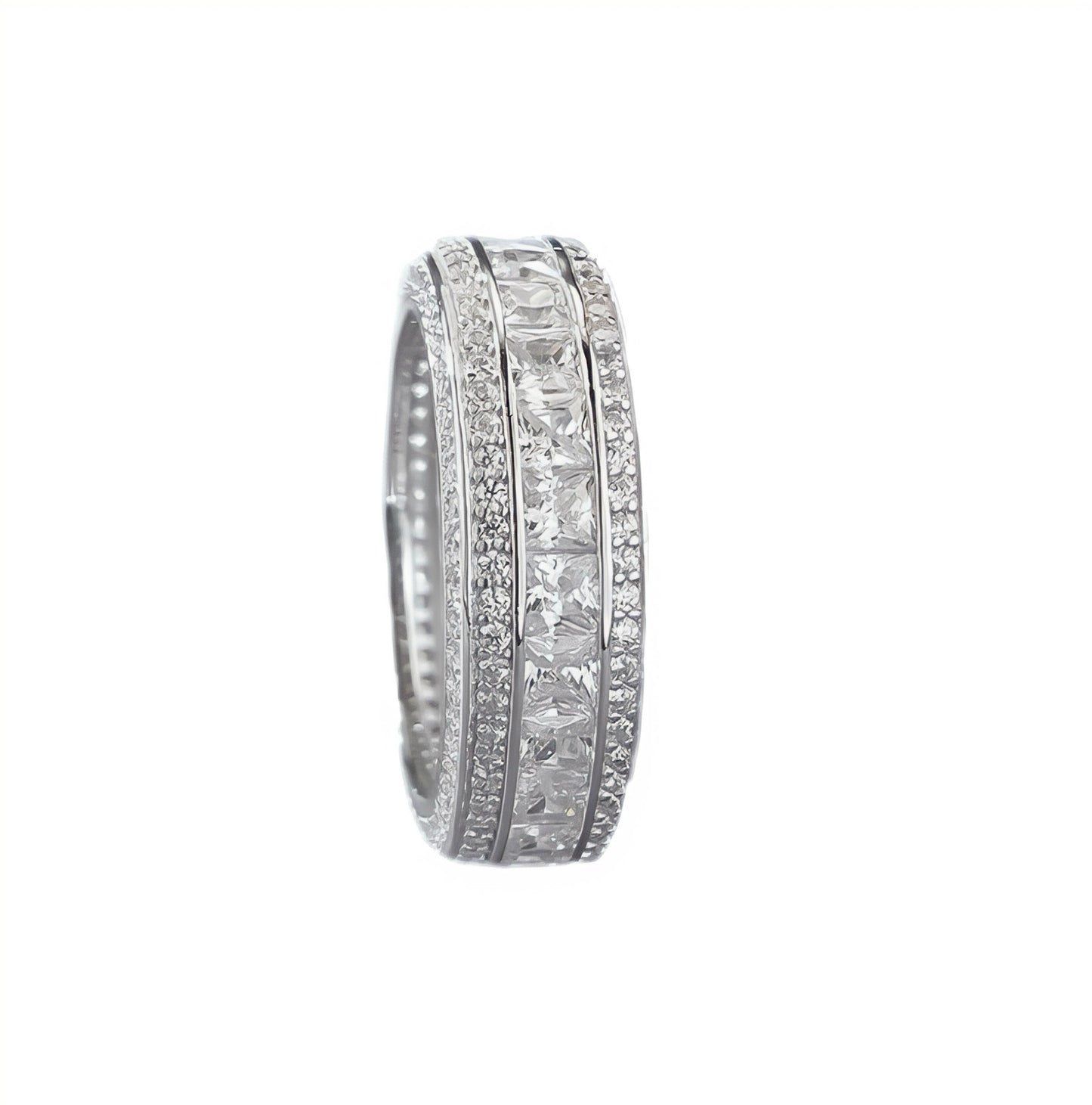 Diamond ring with a white background