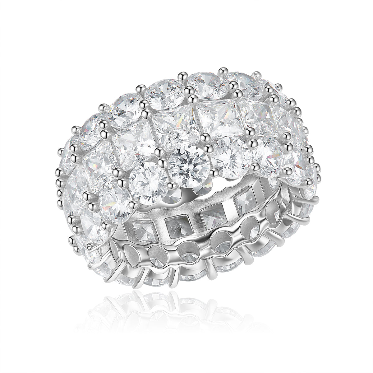 Unforgettable 3 Row Eternity Ring