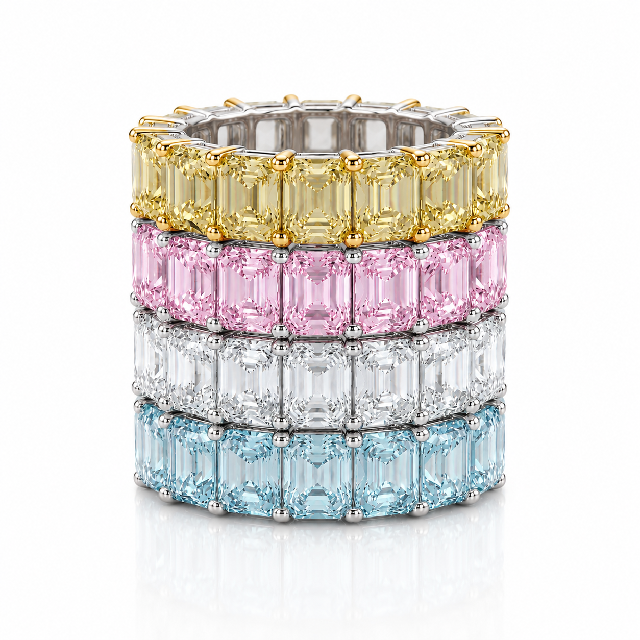 Multicolor 5 Carat Eternity Ring by Thalia - Anna Zuckerman