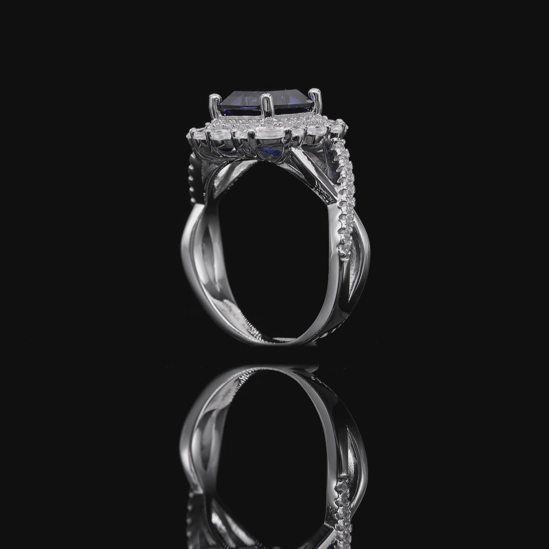 "Parisian Glamour ring with sparkling diamonds, sophisticated luxury jewelry"