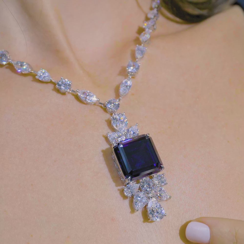 Arabella 23 Sapphire Blue Necklace - Anna Zuckerman Luxury Necklaces