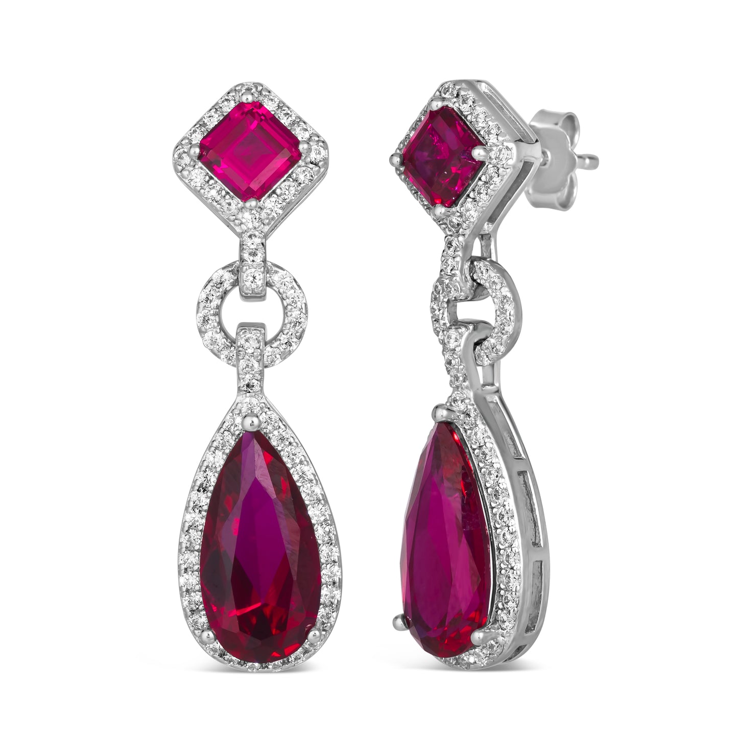 Elizabeth 38 Ruby Red Earrings