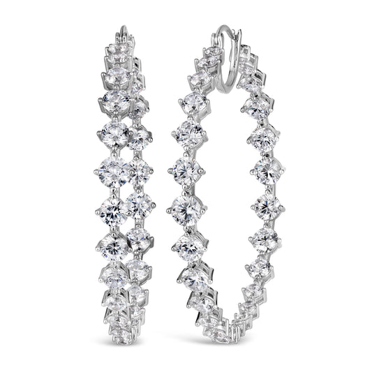 Jennifer XL Inside Out Diamond Crystalline Hoops - Anna Zuckerman Earrings