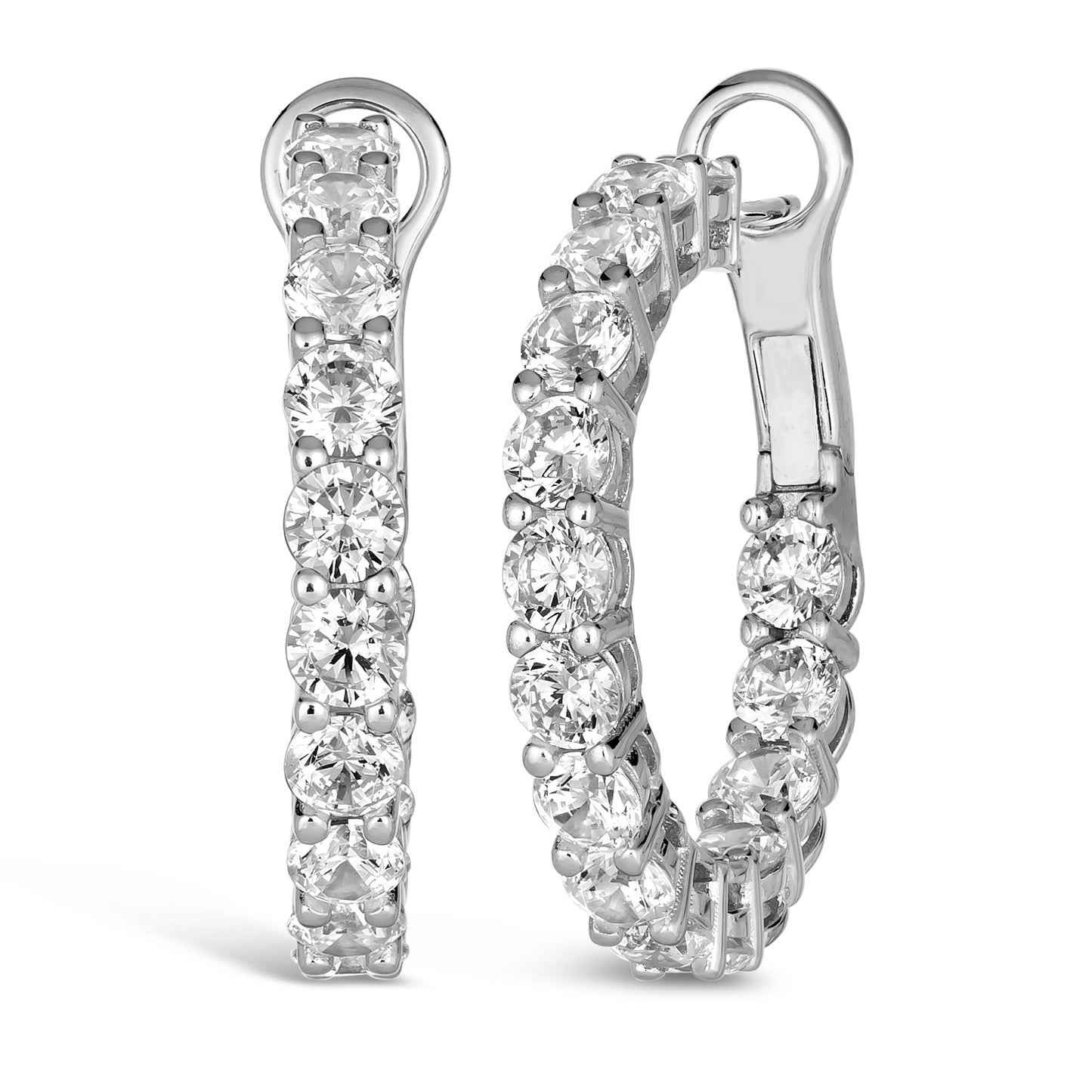 Anastasia 27 Hoop Earrings 1" - Anna Zuckerman Luxury Earrings