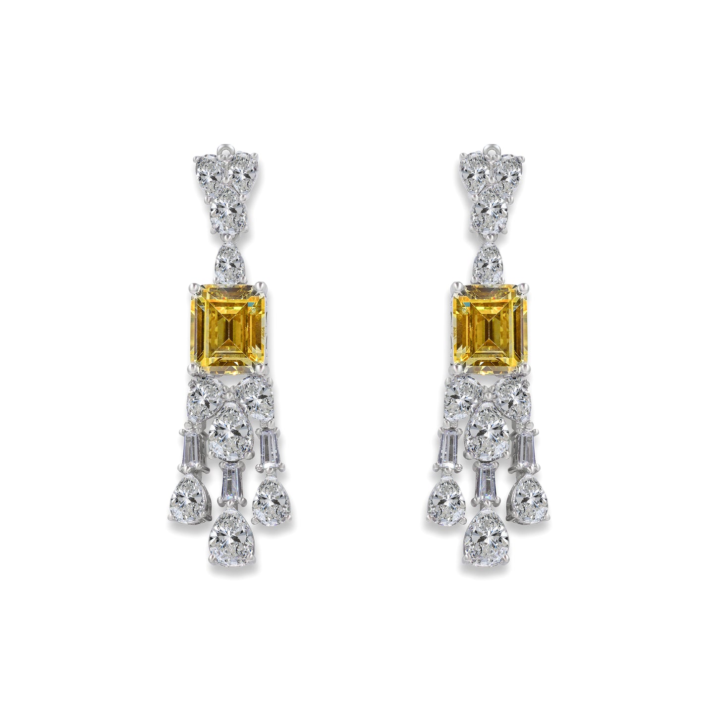 Arabella 10 Canary Yellow Earrings - Anna Zuckerman Luxury Earrings
