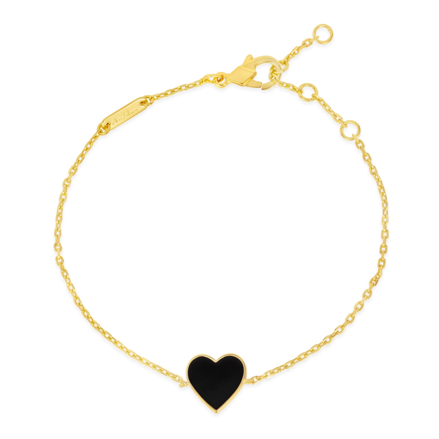House of Cards 11 Enamel Heart Bracelet - Anna Zuckerman Luxury Bracelets