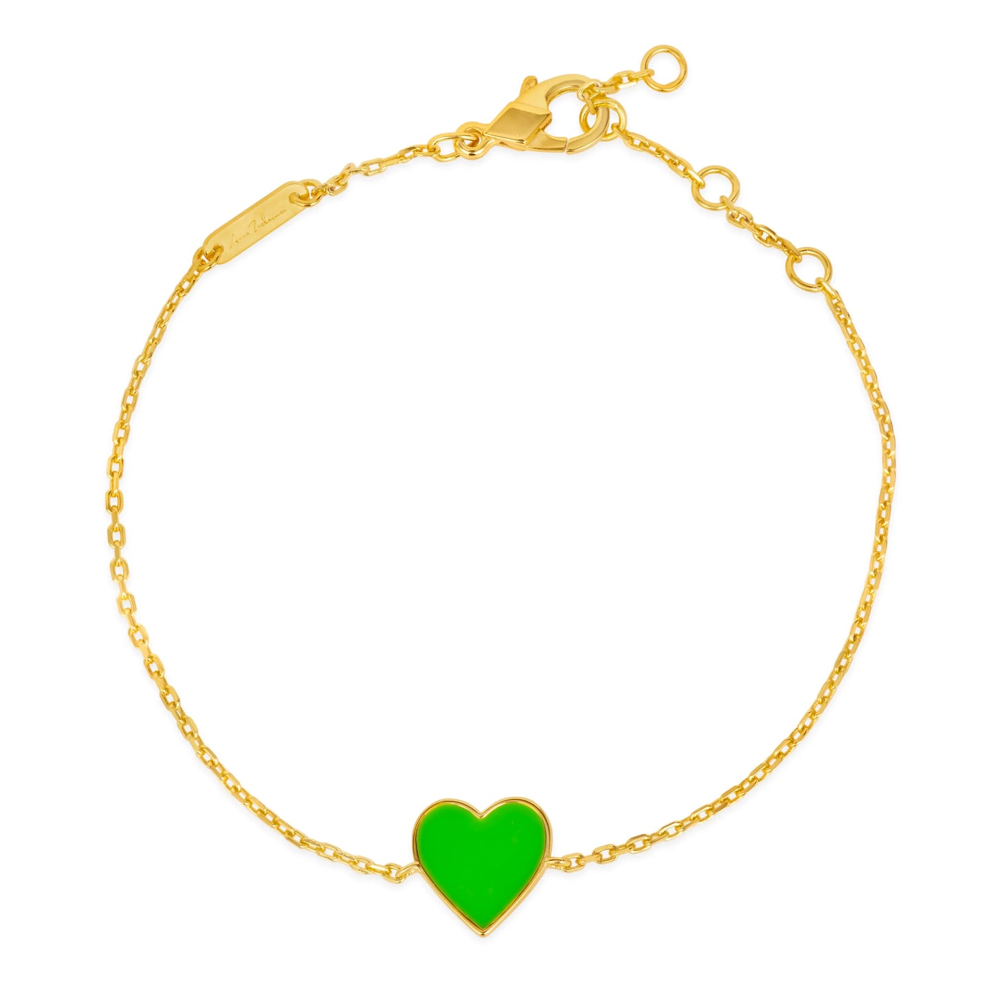 House of Cards 11 Enamel Heart Bracelet - Anna Zuckerman Luxury Bracelets