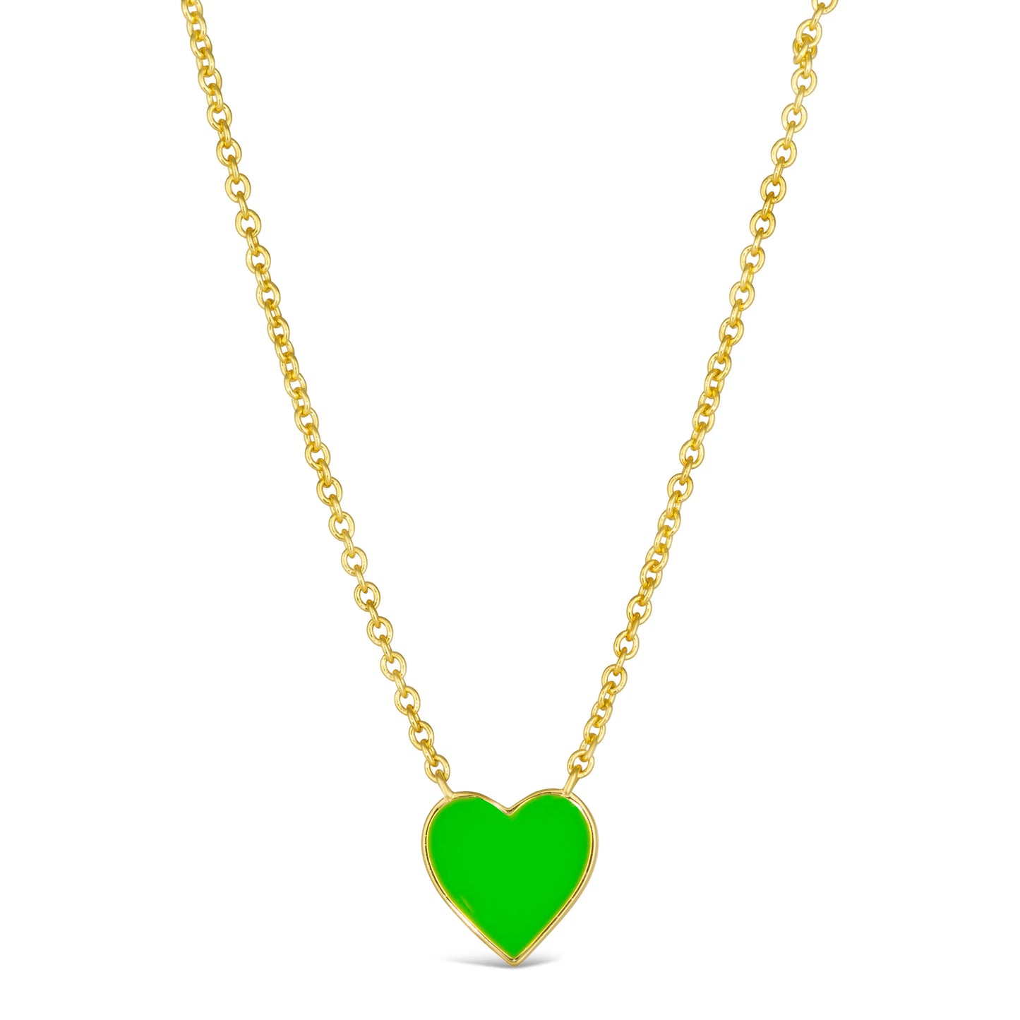 House of Cards 10 Enamel Heart Necklace - Anna Zuckerman Luxury Necklaces
