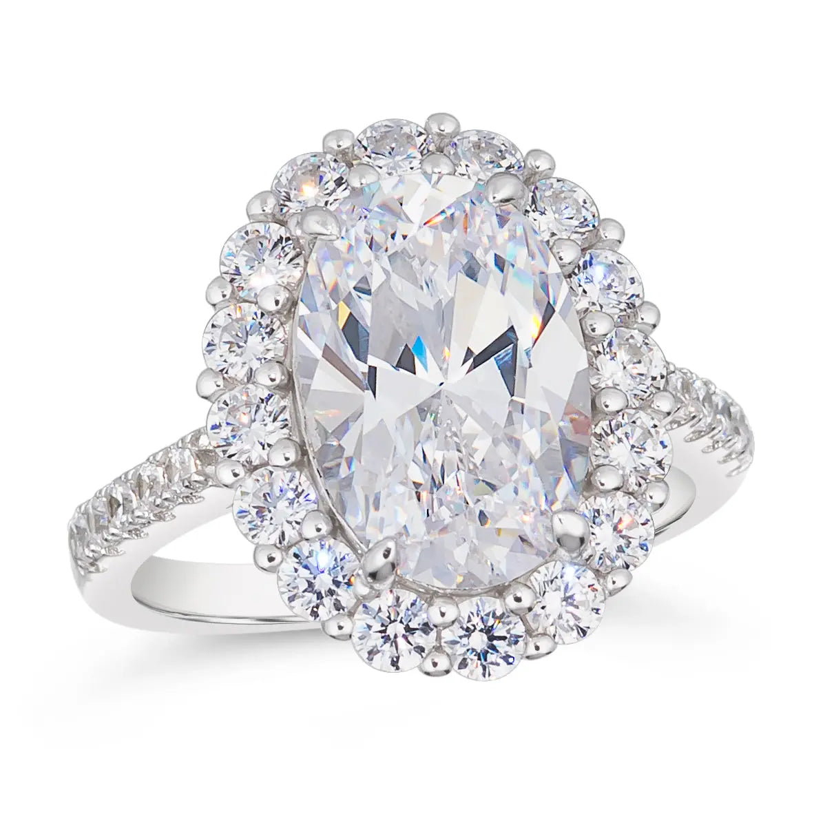Kennedy Crystalline Ring in White Diamond Anna Zuckerman