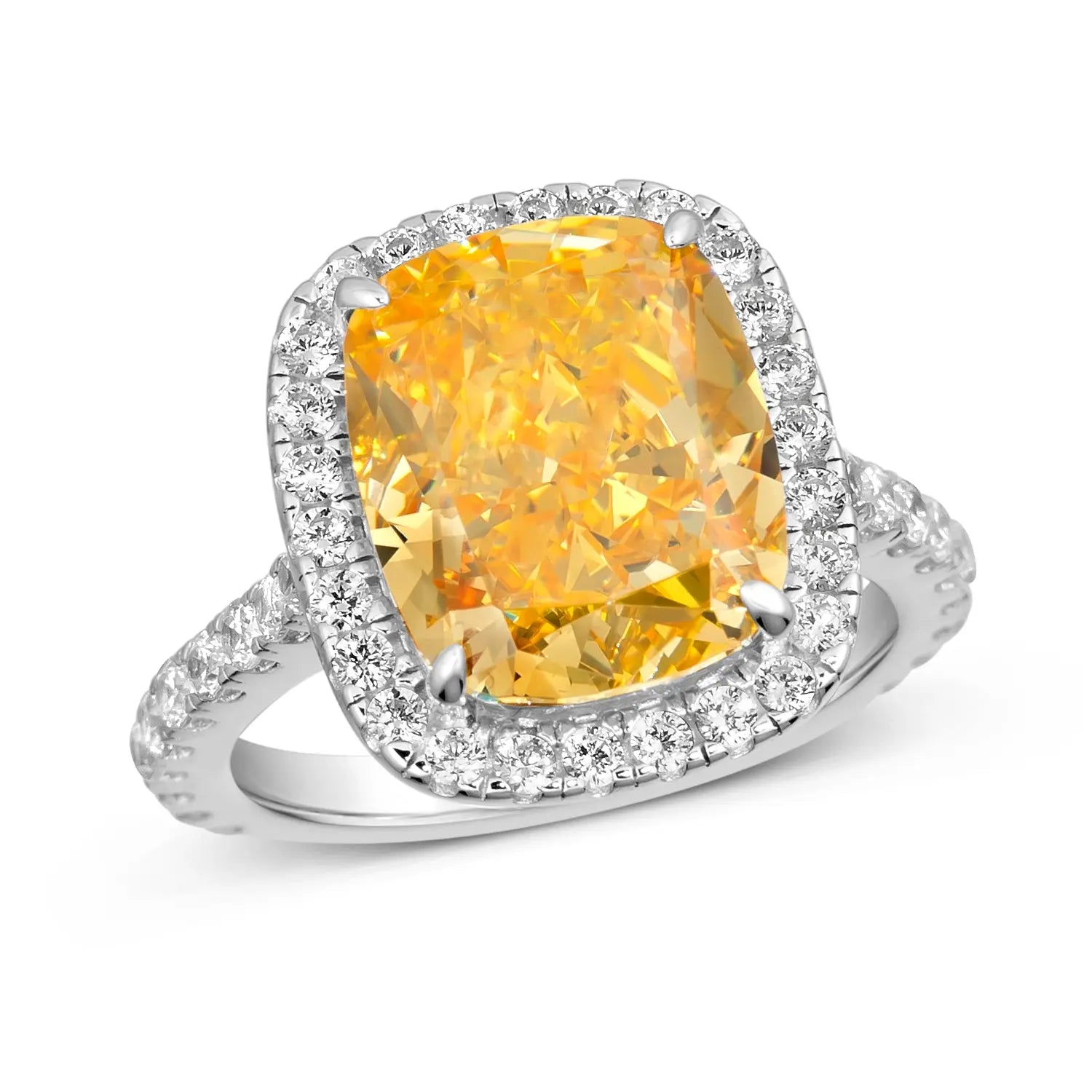 Marcella 5 Carat Ring in Yellow Crystalline | Anna Zuckerman