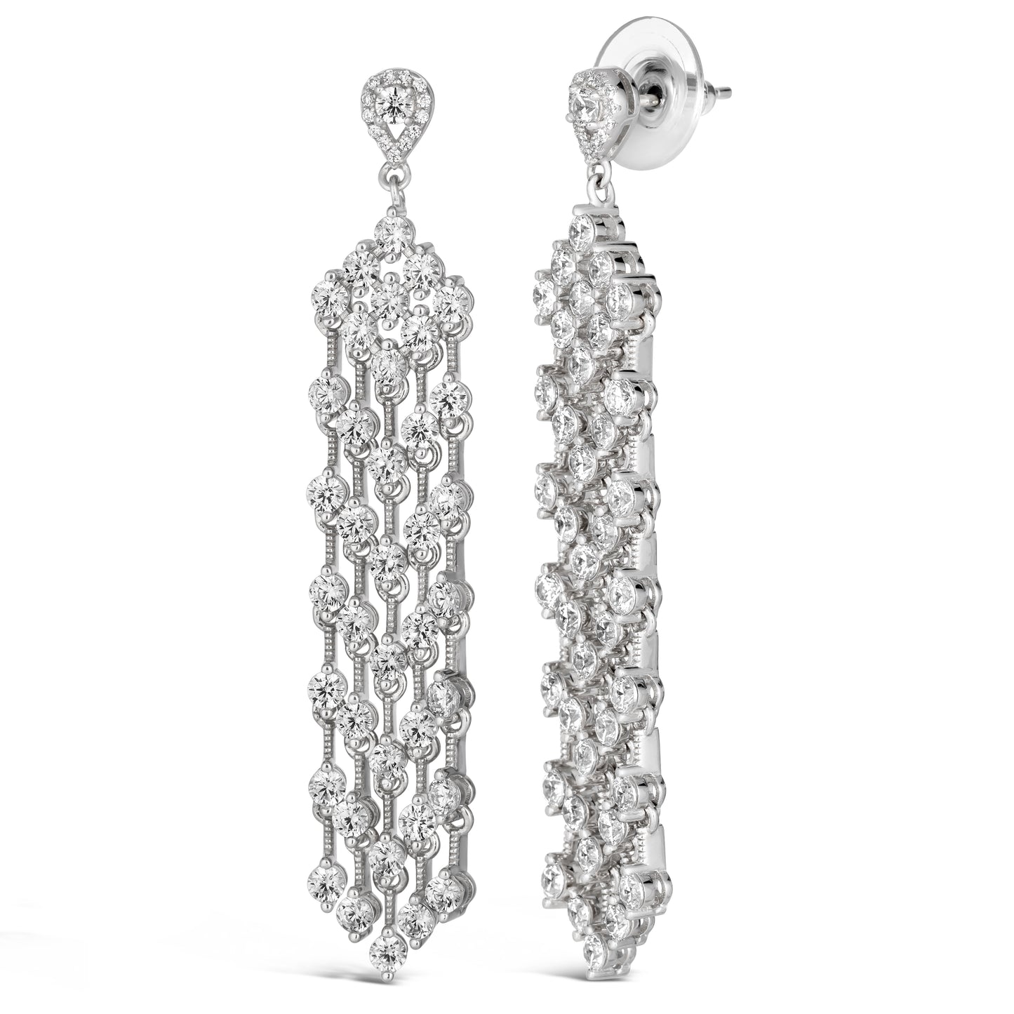 Olivia 33 Earrings Diamond White - Anna Zuckerman Luxury Earrings