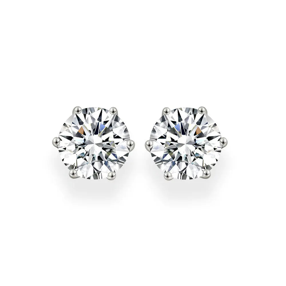Anastasia 19 Stud Earrings .25 .50 1 Carat - Anna Zuckerman Luxury Earrings