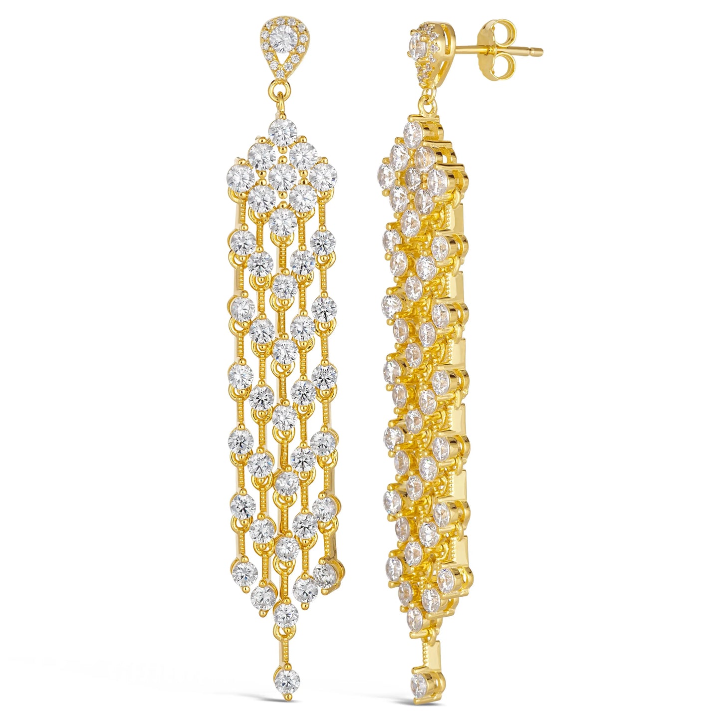 Olivia 33 Earrings Diamond White - Anna Zuckerman Luxury Earrings