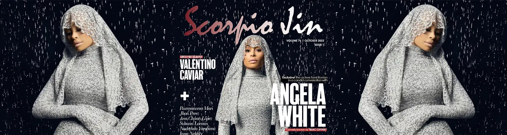 Angela White Wears Anna Zuckerman for Scorpio Jin Magazine Anna Zuckerman