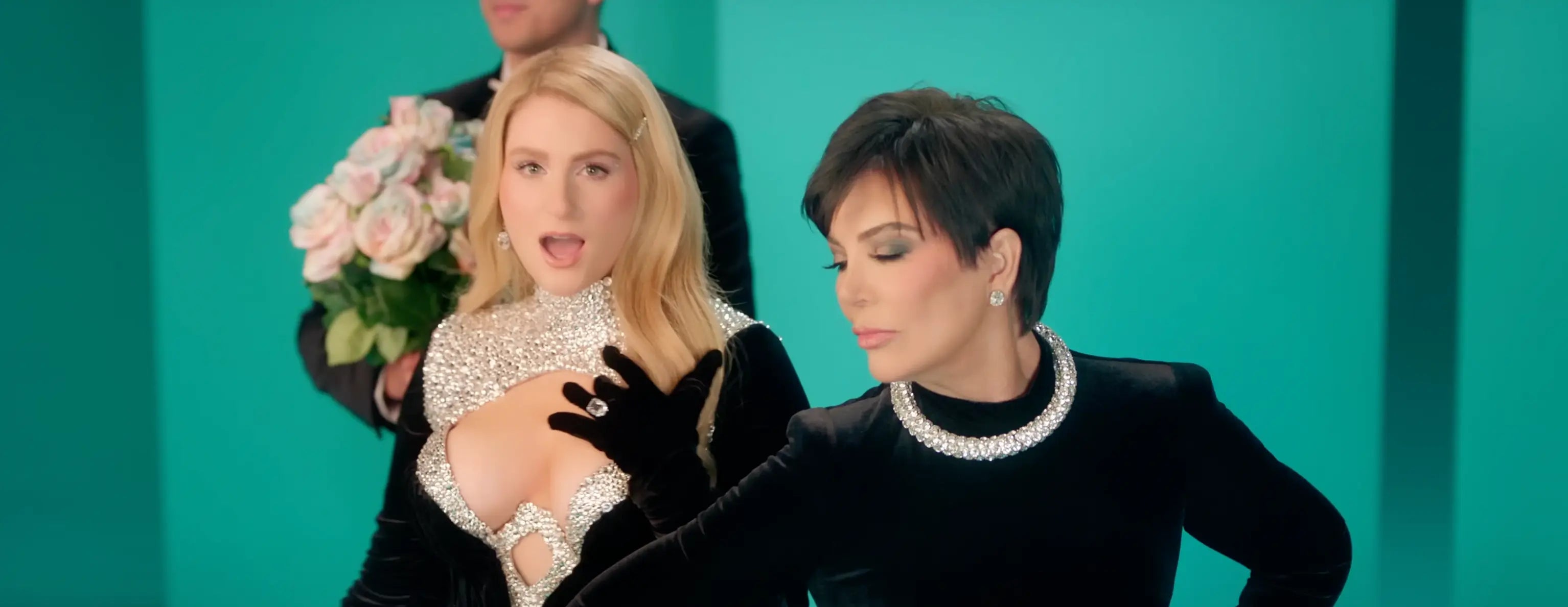 Meghan Trainor and Kris Jenner in "Mother" Music Video Wearing Anna Zuckerman Anna Zuckerman