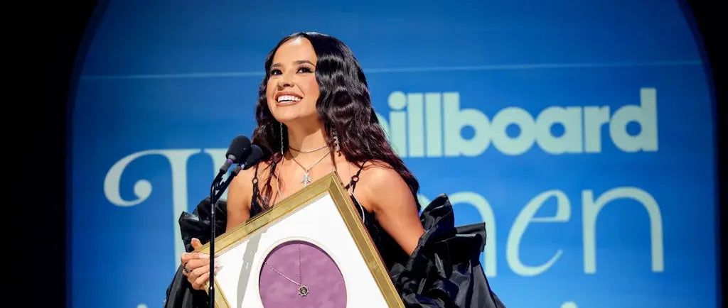 Becky G at the Billboard Women in Music Awards in Anna Zuckerman