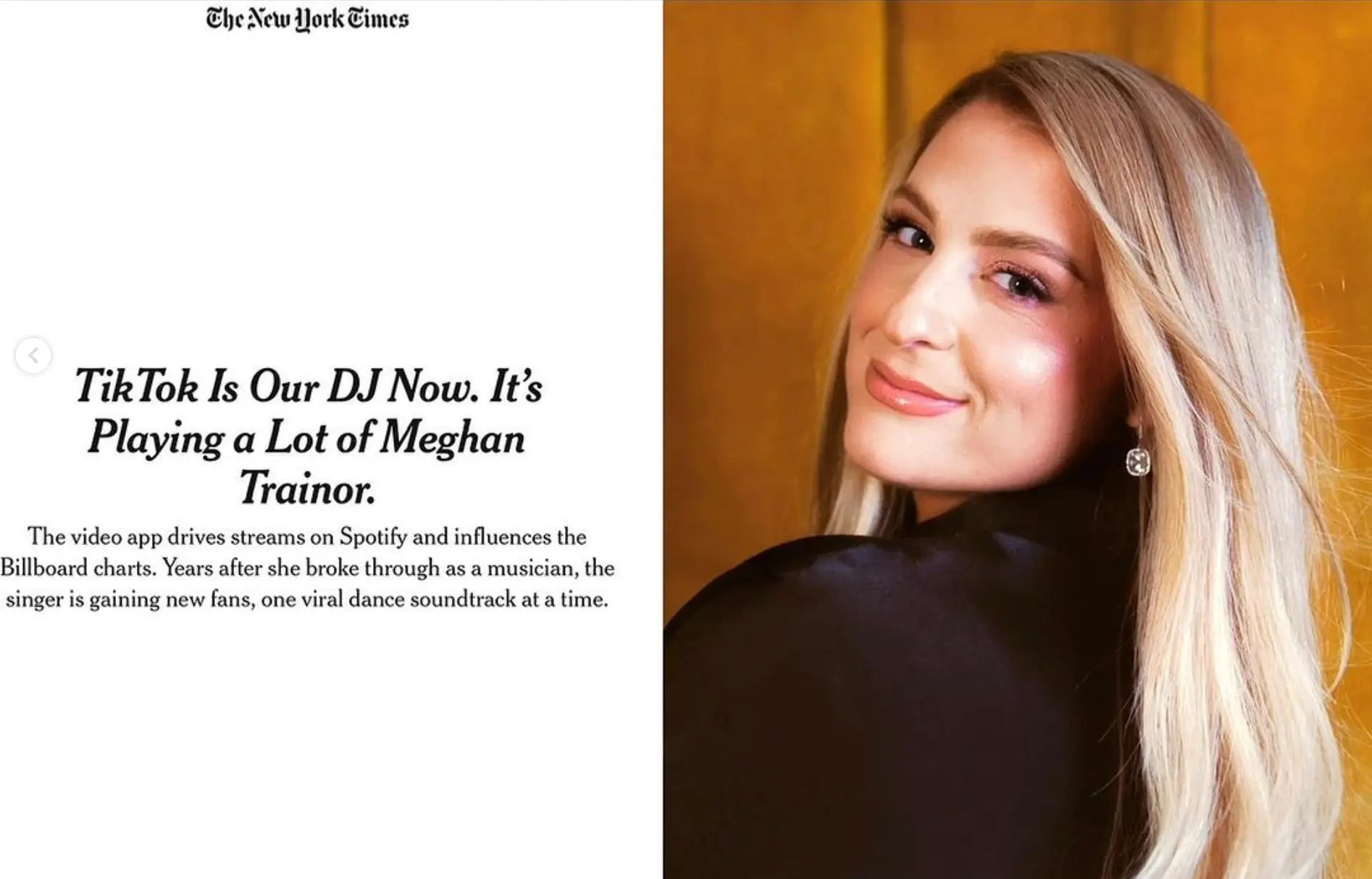 Meghan Trainor Wears Anna Zuckerman for NY Times Cover