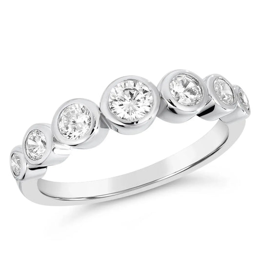 1 Carat Bezel Set Skinny Band Anna Zuckerman