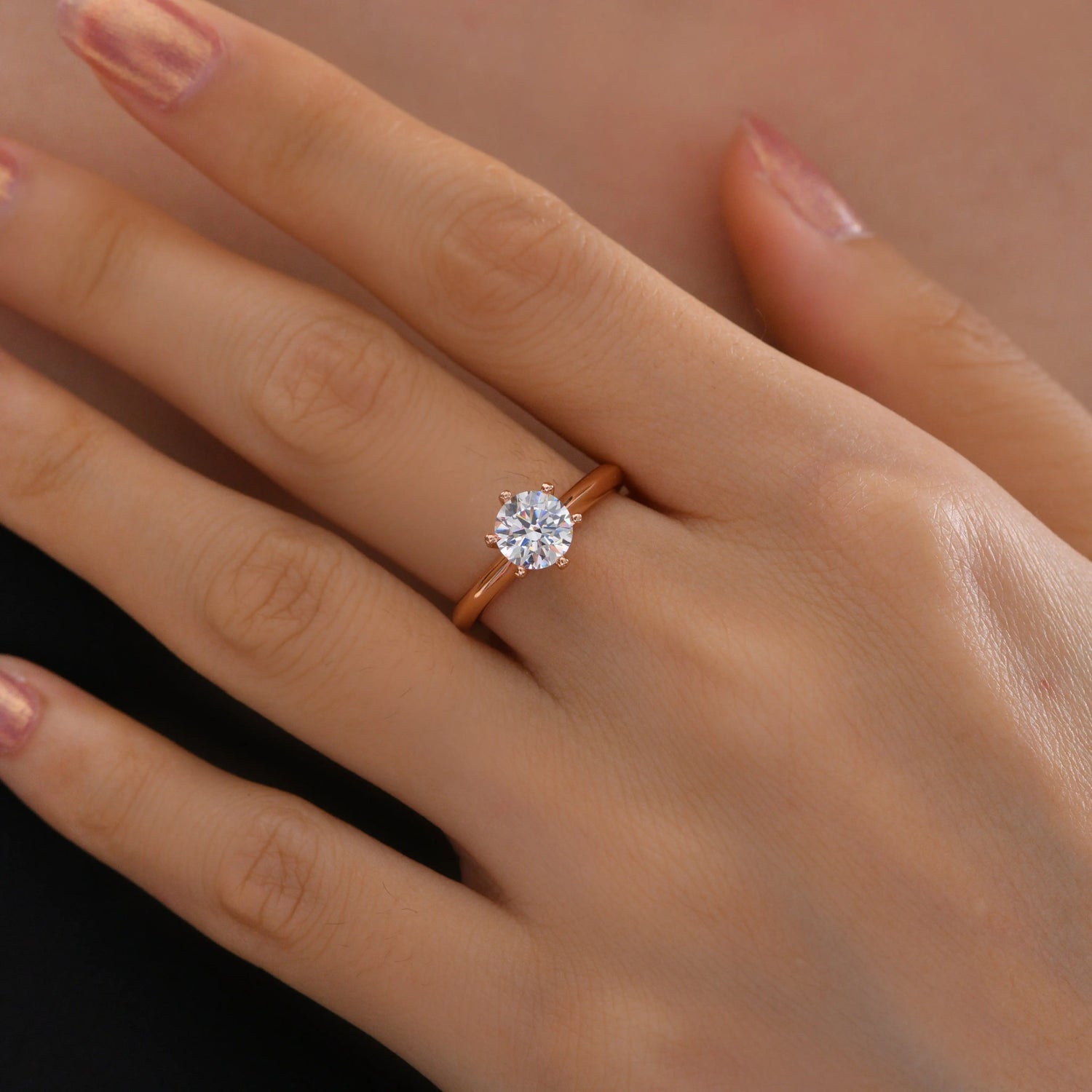 Anastasia 01 Diamond White 1ct Solitaire Ring - Anna Zuckerman Luxury Rings