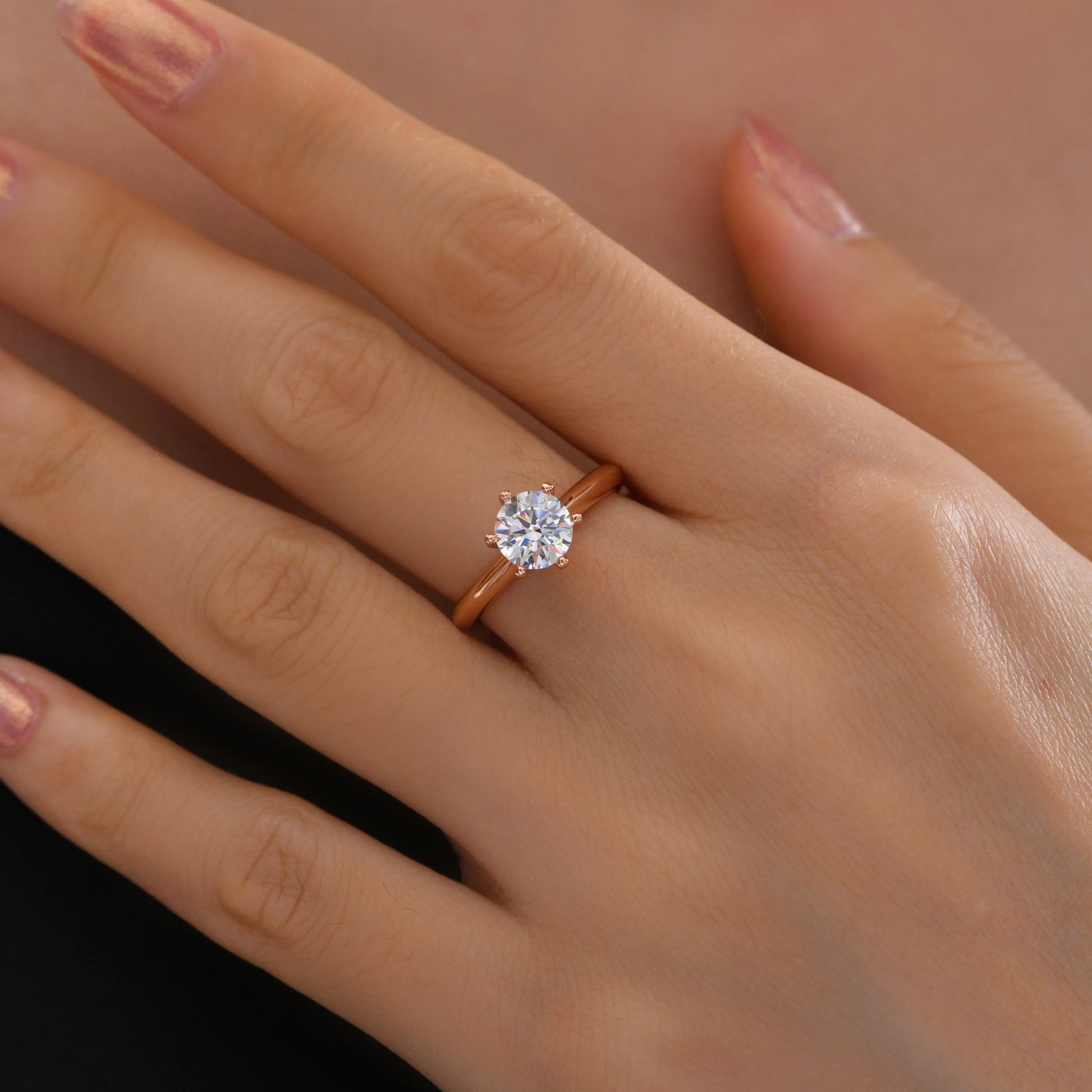 Anastasia 01 Diamond White 1ct Solitaire Ring - Anna Zuckerman Luxury Rings