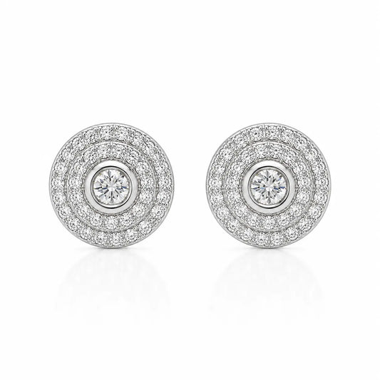 1 Carat Vintage Halo Studs by AZ Essentials