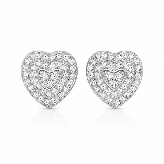 1 Carat Vintage Heart Studs by AZ Essentials