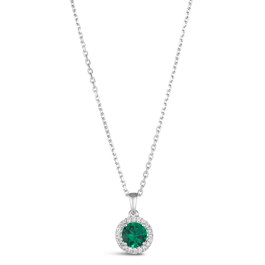 1.50 Carat Mini Halo Gem Necklace Anna Zuckerman Retail