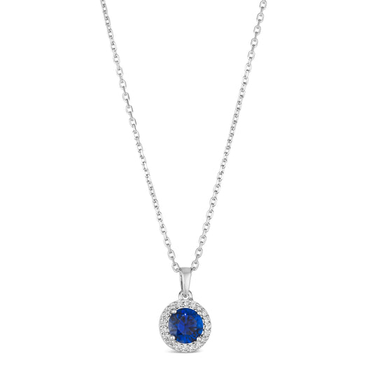 1.50 Carat Mini Halo Gem Necklace Anna Zuckerman Retail