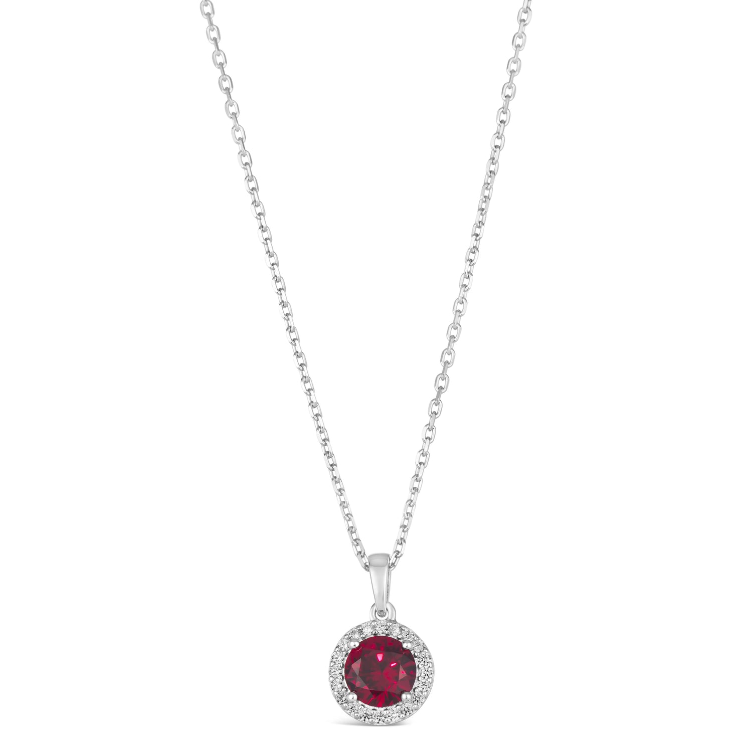 1.50 Carat Mini Halo Gem Necklace Anna Zuckerman Retail