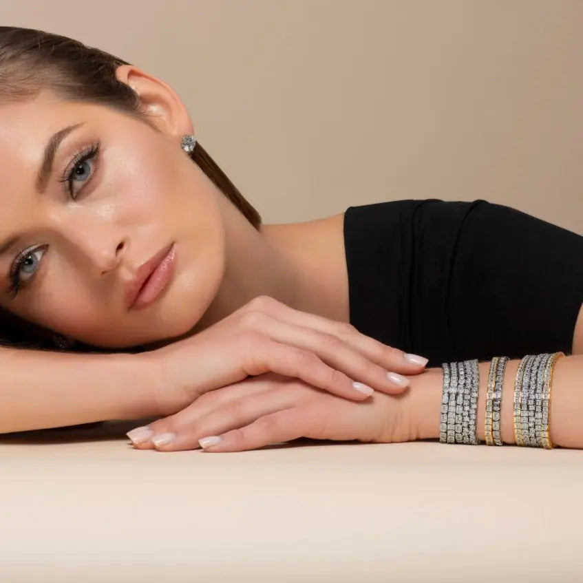 10 Carat Princess Cut Bracelet Anna Zuckerman