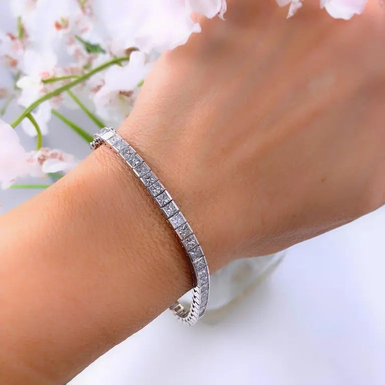 10 Carat Princess Cut Bracelet Anna Zuckerman