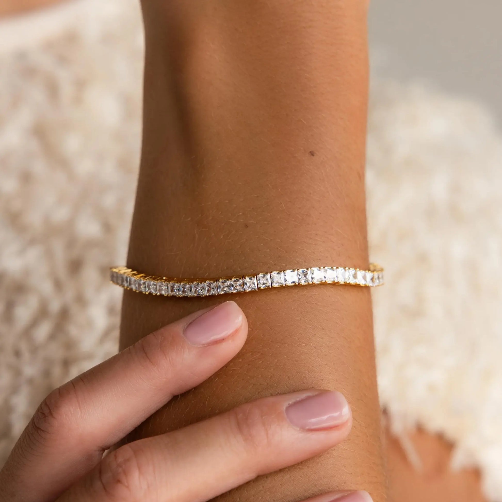10 Carat Princess Cut Bracelet Anna Zuckerman