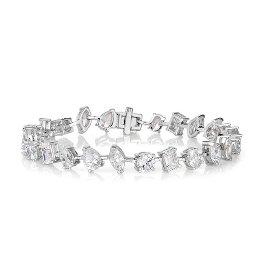 14 Carat Multi Shaped Modern Bracelet - Anna Zuckerman