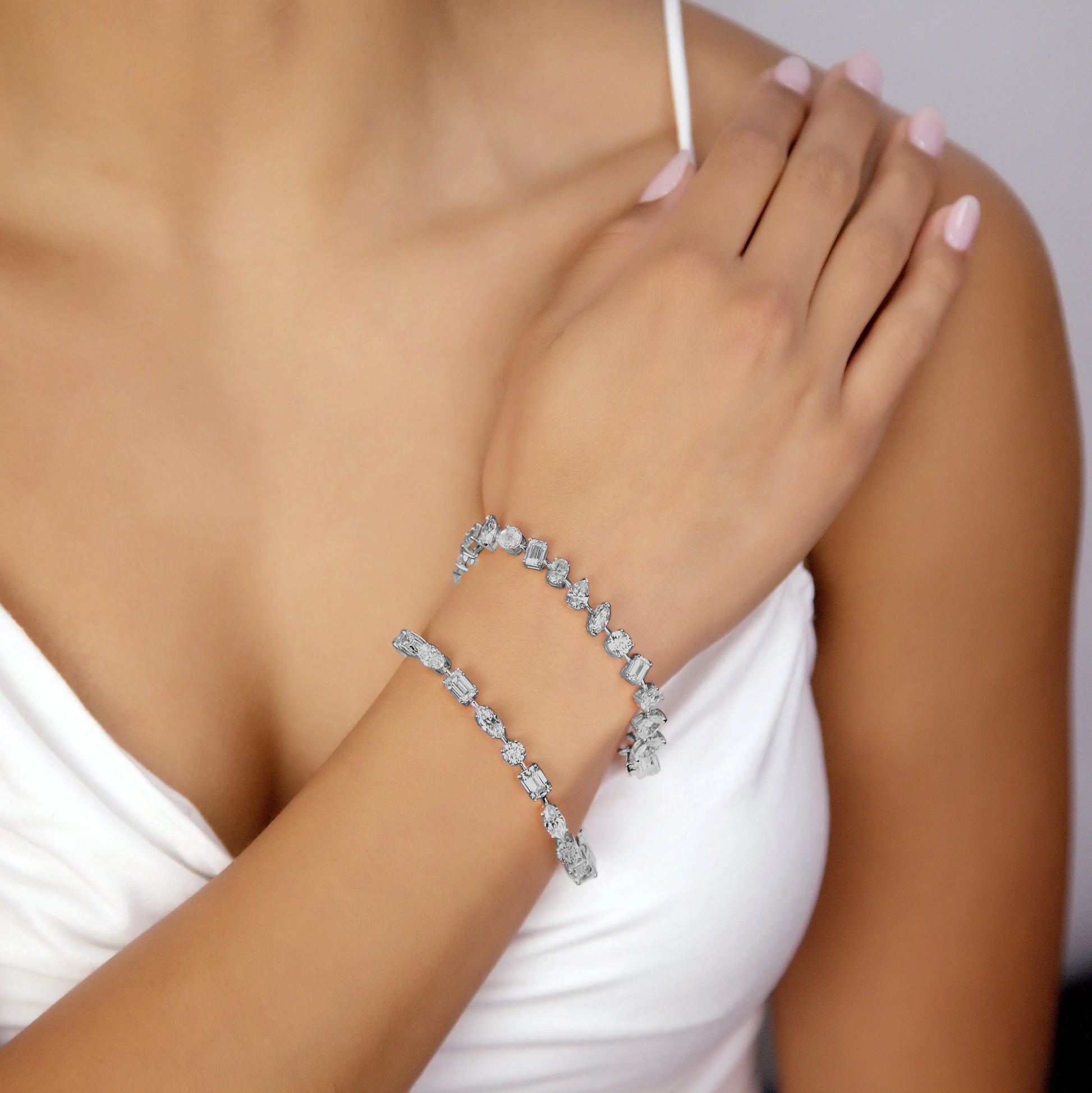 14 Carat Multi Shaped Modern Bracelet - Anna Zuckerman