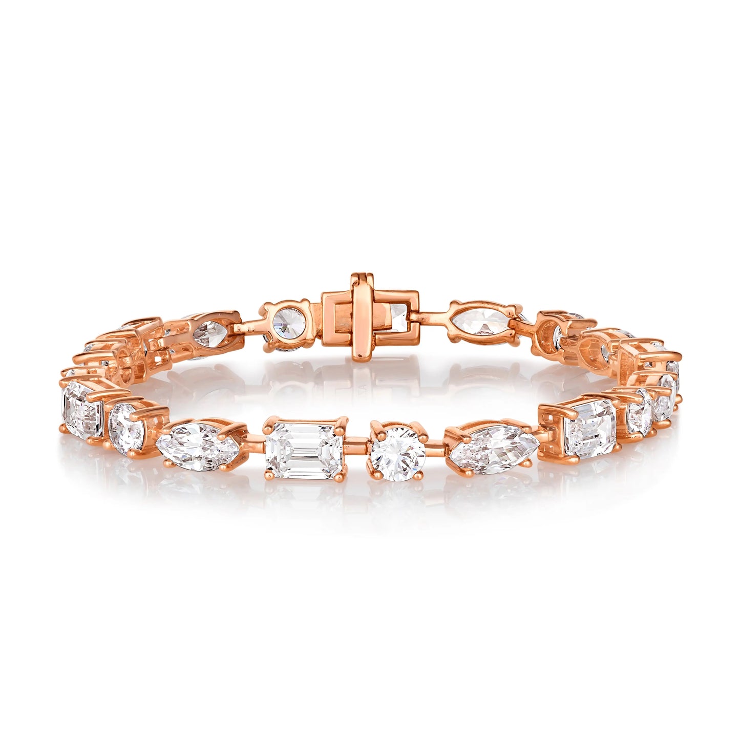 16 Carat Multi Shaped Bracelet Rose Gold Anna Zuckerman