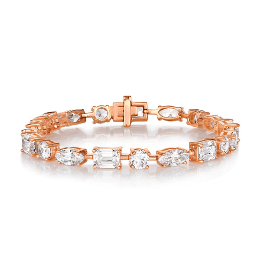 16 Carat Multi Shaped Bracelet Rose Gold Anna Zuckerman