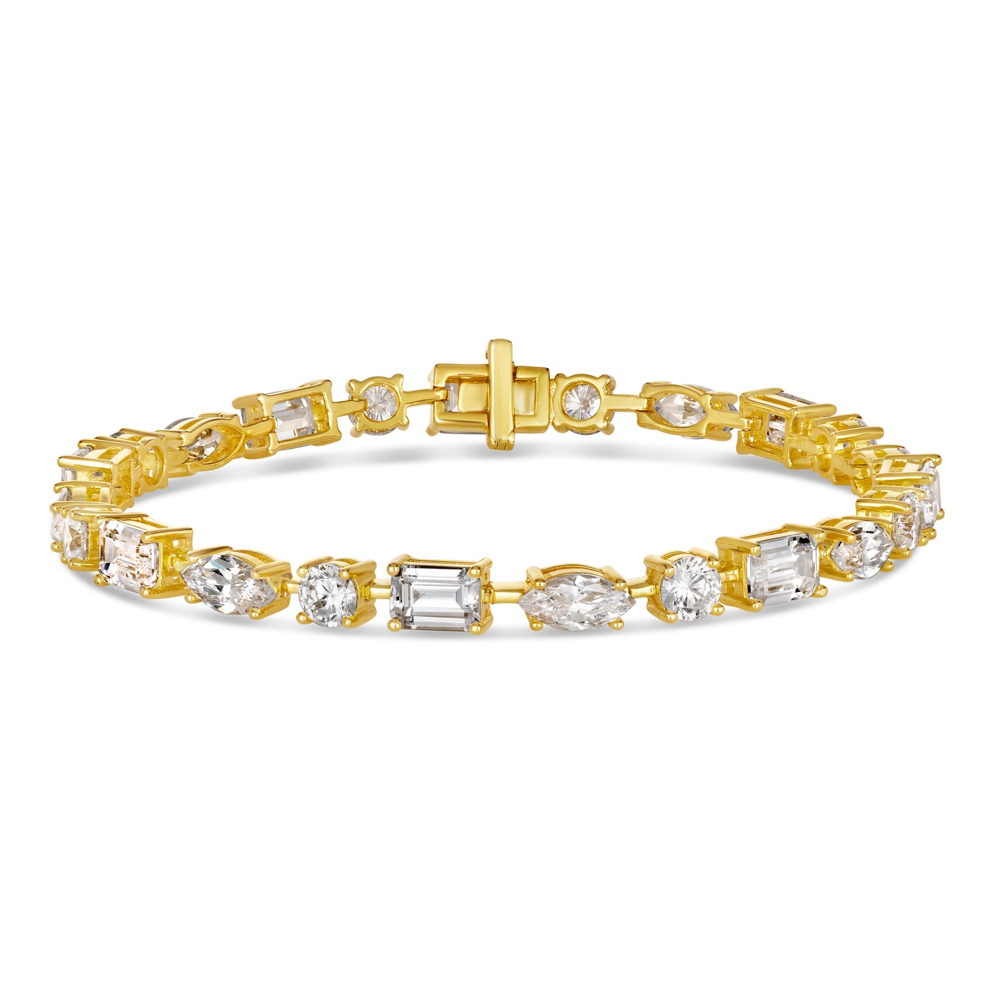 16 Carat Multi Shaped Bracelet Yellow Gold